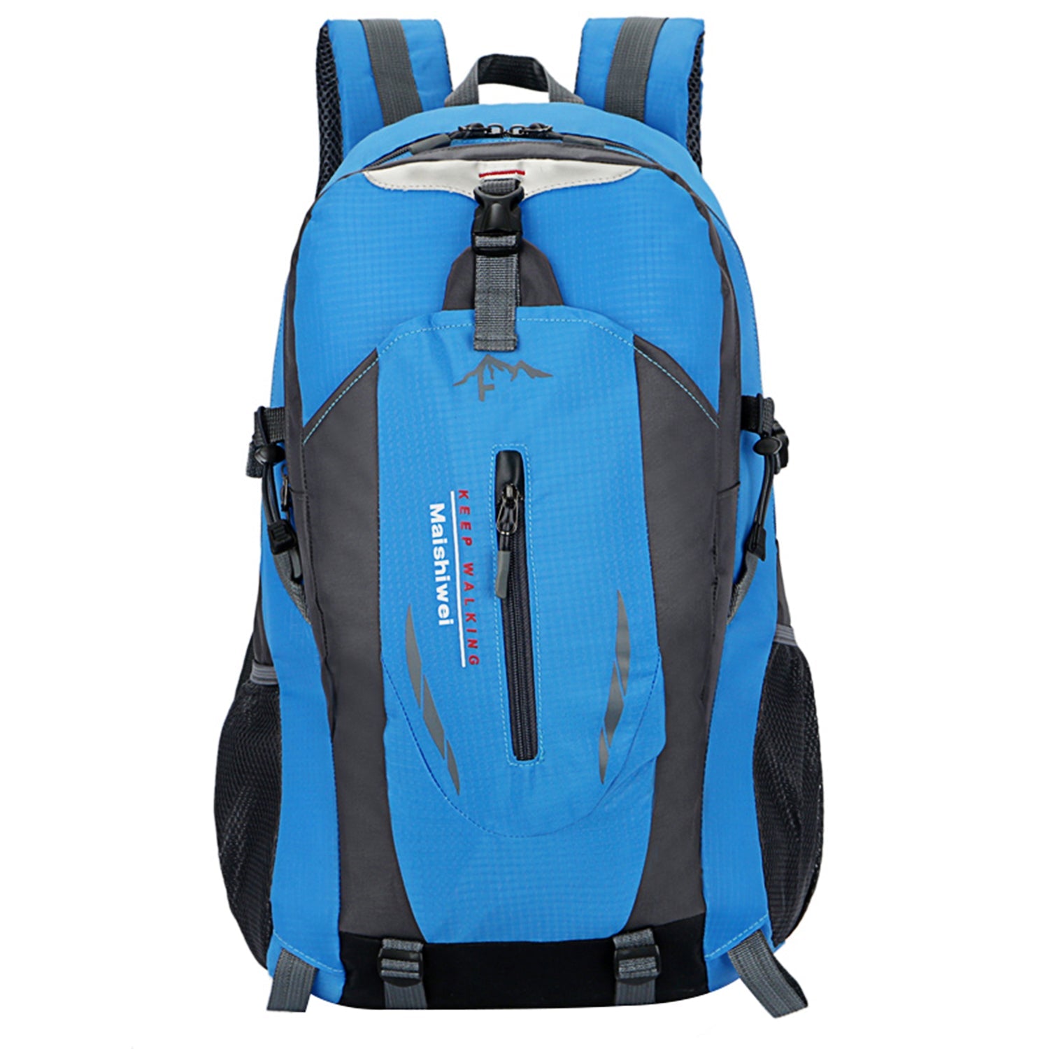 36L GemGear outdoor backpack waterproof daypack for hiking, blue with gray panels on Tampa Home & Garden Store