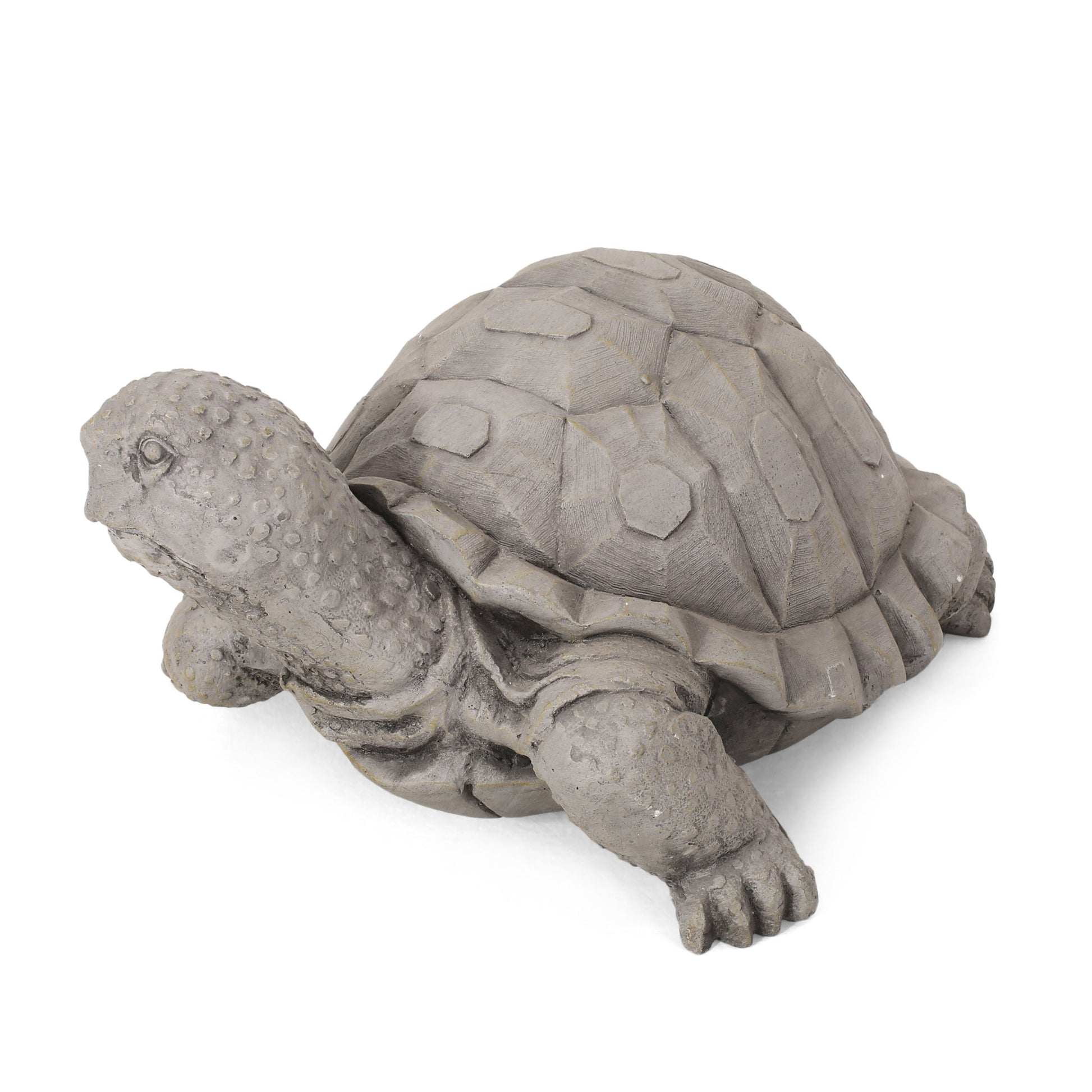 Outdoor turtle statue, gray stone finish, HouseOfZazla garden accessory on Tampa Home & Garden Store