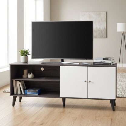 Amidon TV Stand With Storage Shelves and Cabinet