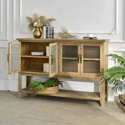 Natural Wood Kitchen Sideboard for Storage