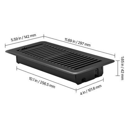Iron floor registers 4x10 in HVAC vent, 12-pack HouseOfZazla on Tampa Home & Garden Store