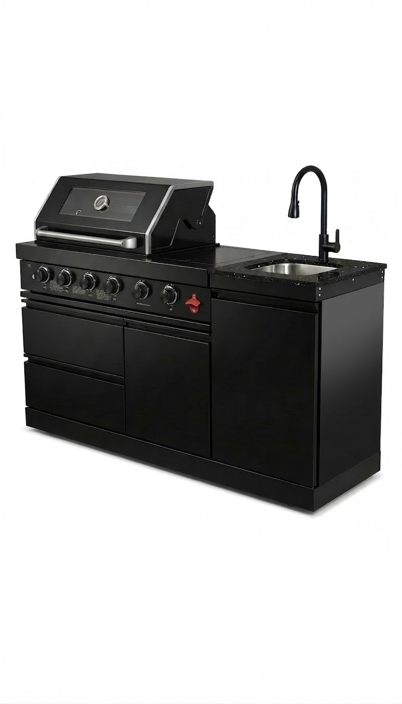 65.4-Inch Stainless Steel Propane Outdoor Kitchen Grill with sink on Tampa Home & Garden Store