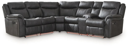Sultan Meadow 2-Piece Reclining Sectional carbon with LED lighting on Tampa Home & Garden on Tampa Home & Garden Store