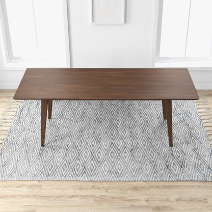 Levi modern rectangular dining table walnut brown wood with legs on Tampa Home & Garden Store