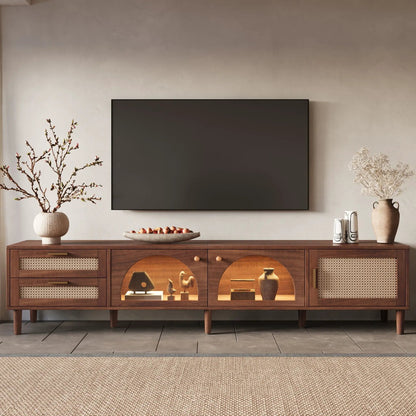 TV Stand With App LED Lights and Door Storage