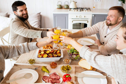 Natural Wood Cutlery And Utensils For A Party