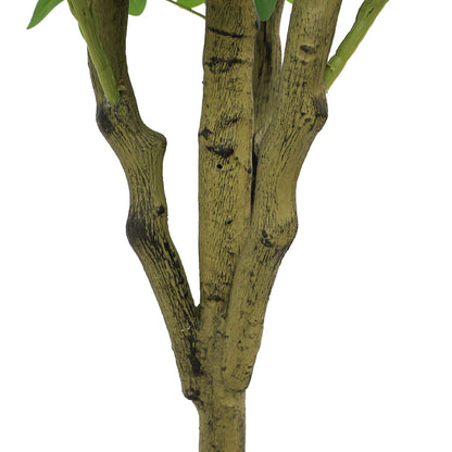 Indoor Faux Tree With Green Leaves And Large Size