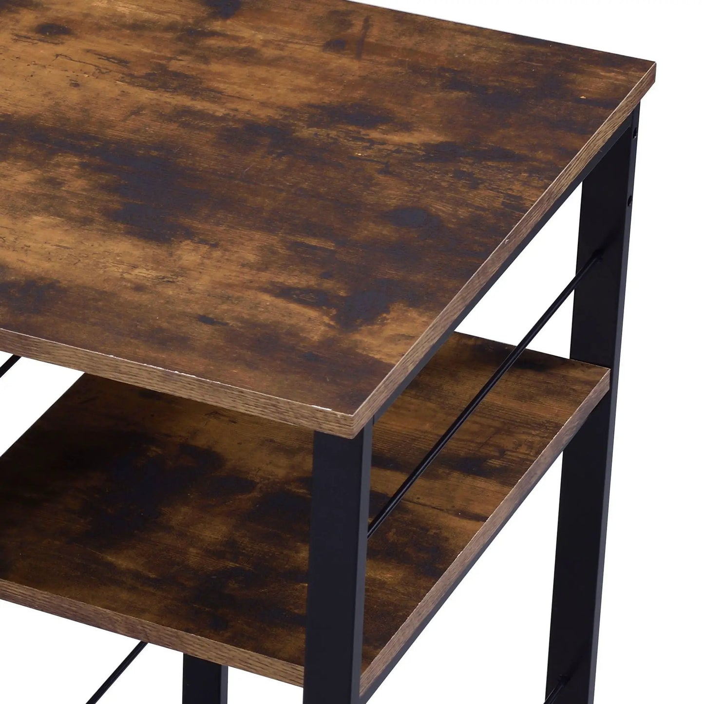 Vadna Writing Desk by Unique Piece Furniture with dark rustic wood top and black metal legs on Tampa Home & Garden Store