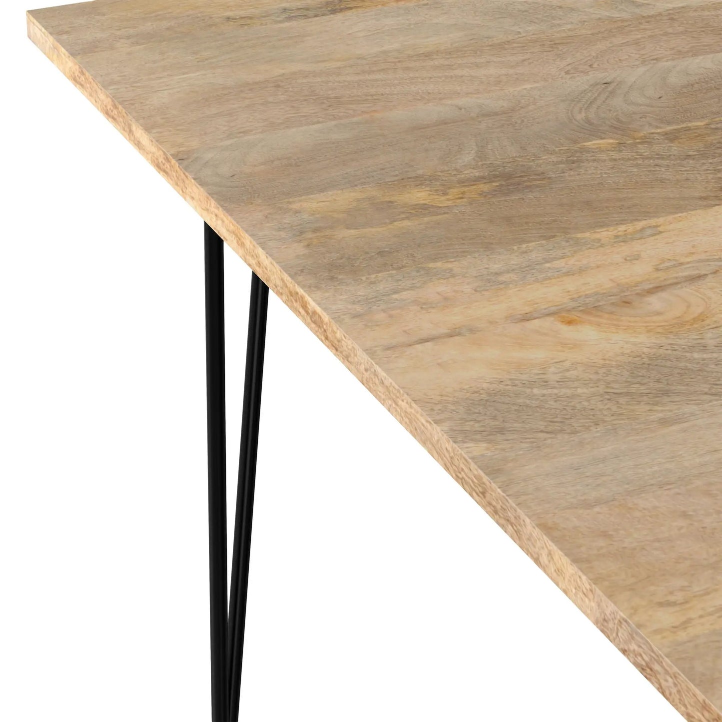 Hunter square tabletop dining table oak wood top black metal legs by Unique Piece Furniture on Tampa Home & Garden Store