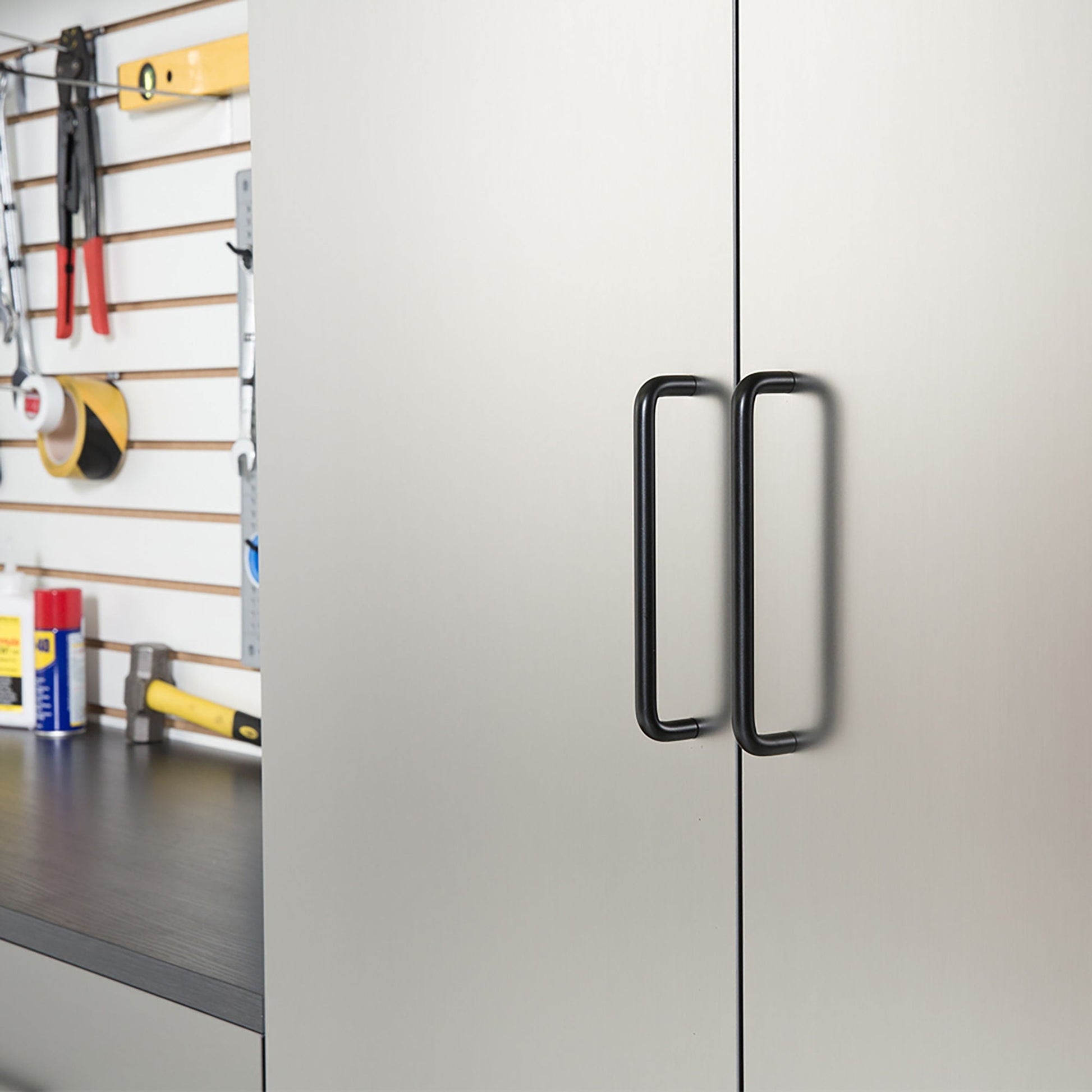 Astro Series wall mounted storage cabinet metallic gray with soft closing drawers HouseOfZazla on Tampa Home & Garden Store
