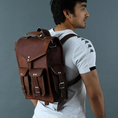Prehistoric Convertible Backpack Messenger Bag in leather by Classy Leather Bags laptop bag on Tampa Home & Garden Store