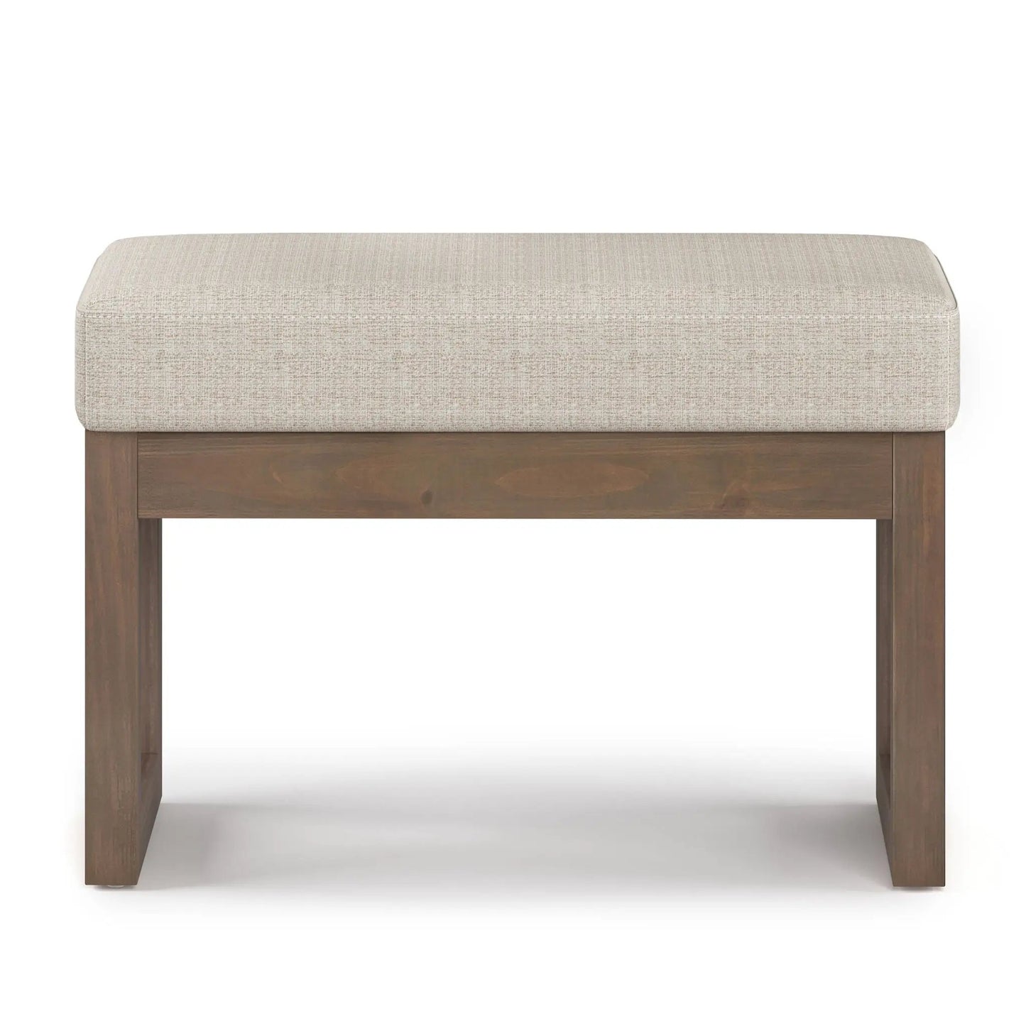 Milltown Upholstered Ottoman Bench With Driftwood