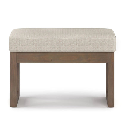 Milltown Upholstered Ottoman Bench With Driftwood