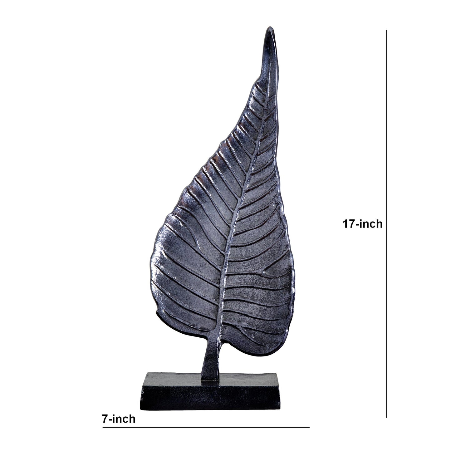 17” Aluminum Bodhi Leaf Decorative Accent - Tampa Home & Garden Store