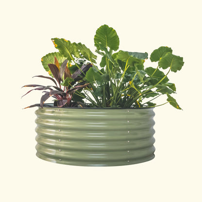17" High 42" Round Raised Garden Bed Metal - Tampa Home & Garden Store