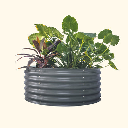 17" High 42" Round Raised Garden Bed Metal - Tampa Home & Garden Store