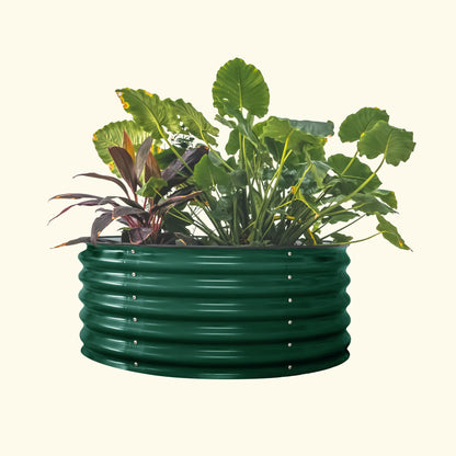 17" High 42" Round Raised Garden Bed Metal - Tampa Home & Garden Store