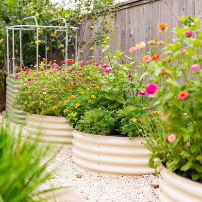 17" High 42" Round Raised Garden Bed Metal - Tampa Home & Garden Store