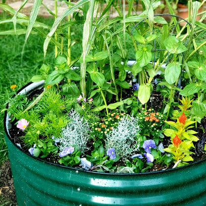 17" High 42" Round Raised Garden Bed Metal - Tampa Home & Garden Store