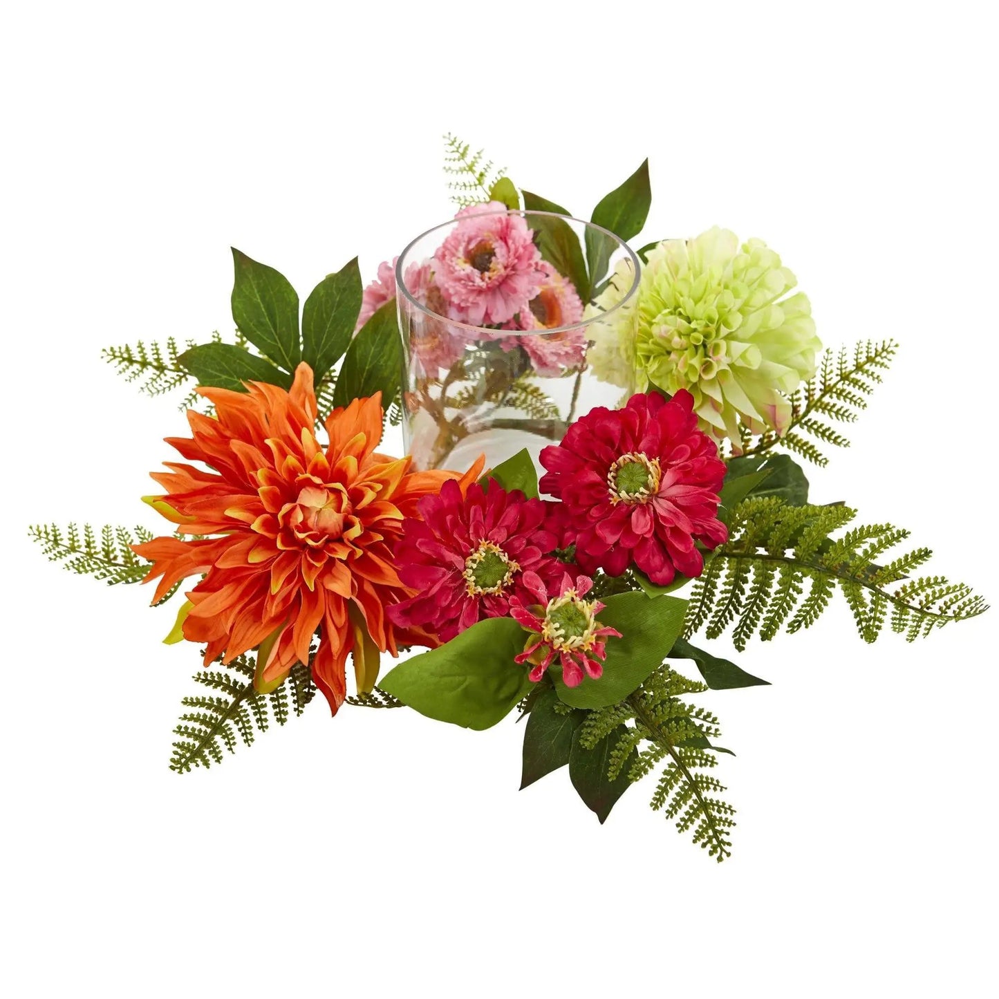 17” Mixed Floral & Dahlia Candelabrum - Tampa Home & Garden Store