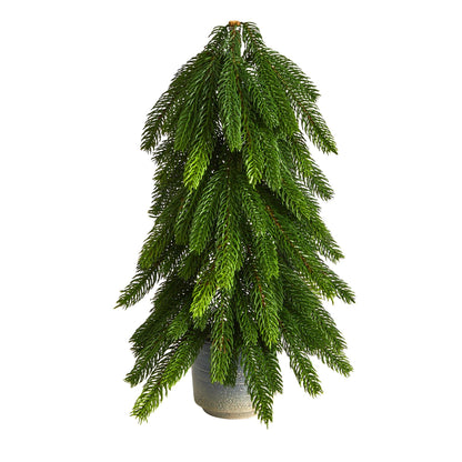 17” Pine Artificial Christmas Tree in Decorative Planter - Tampa Home & Garden Store