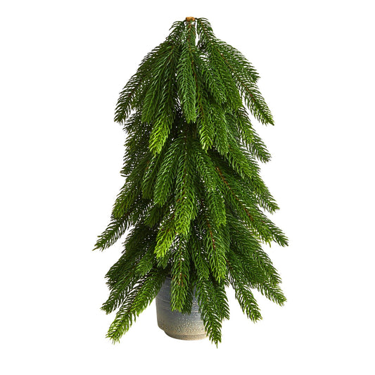 17” Pine Artificial Christmas Tree in Decorative Planter - Tampa Home & Garden Store