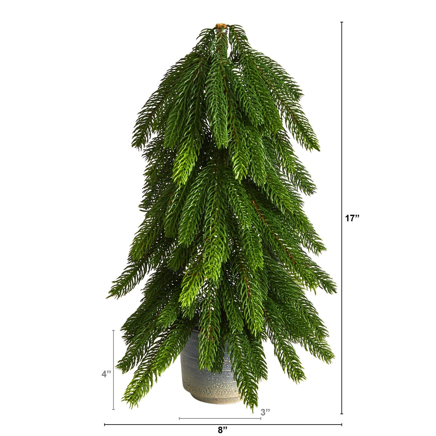 17” Pine Artificial Christmas Tree in Decorative Planter - Tampa Home & Garden Store