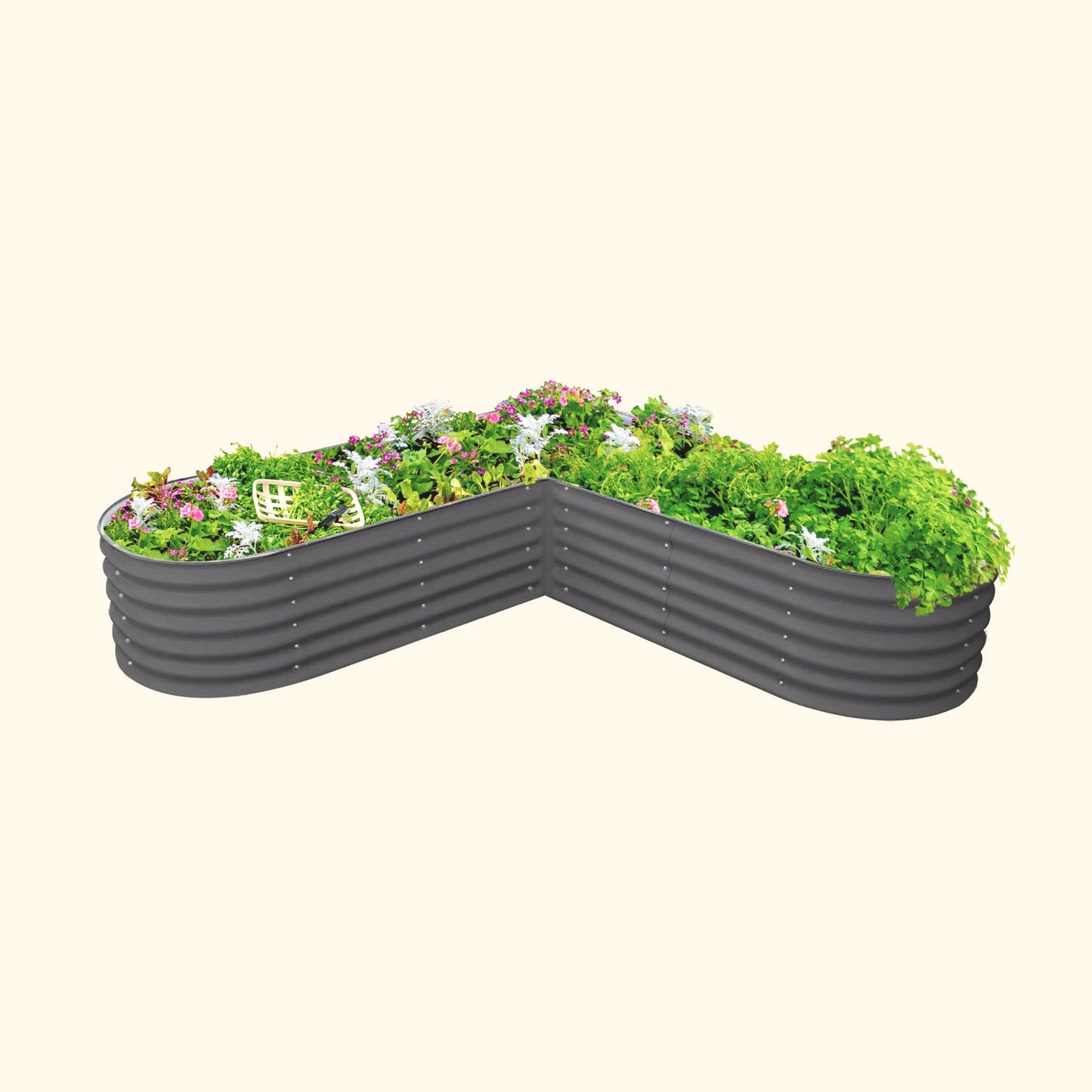 17" Tall L Shaped Raised Garden Bed Large Size - Tampa Home & Garden Store