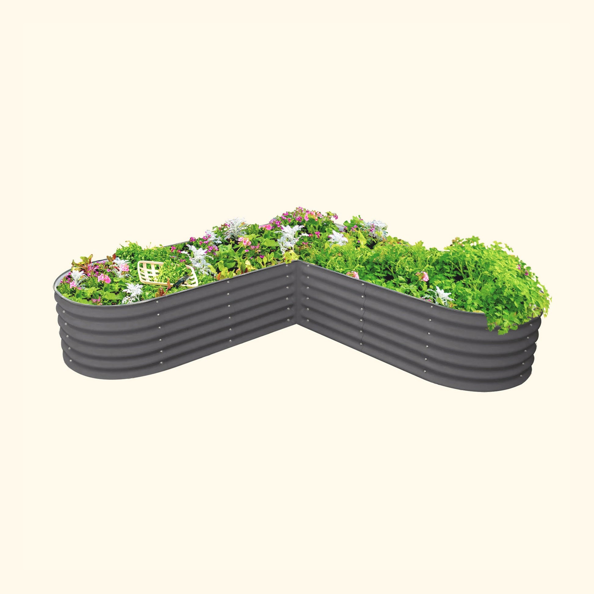 17" Tall L Shaped Raised Garden Bed Large Size - Tampa Home & Garden Store