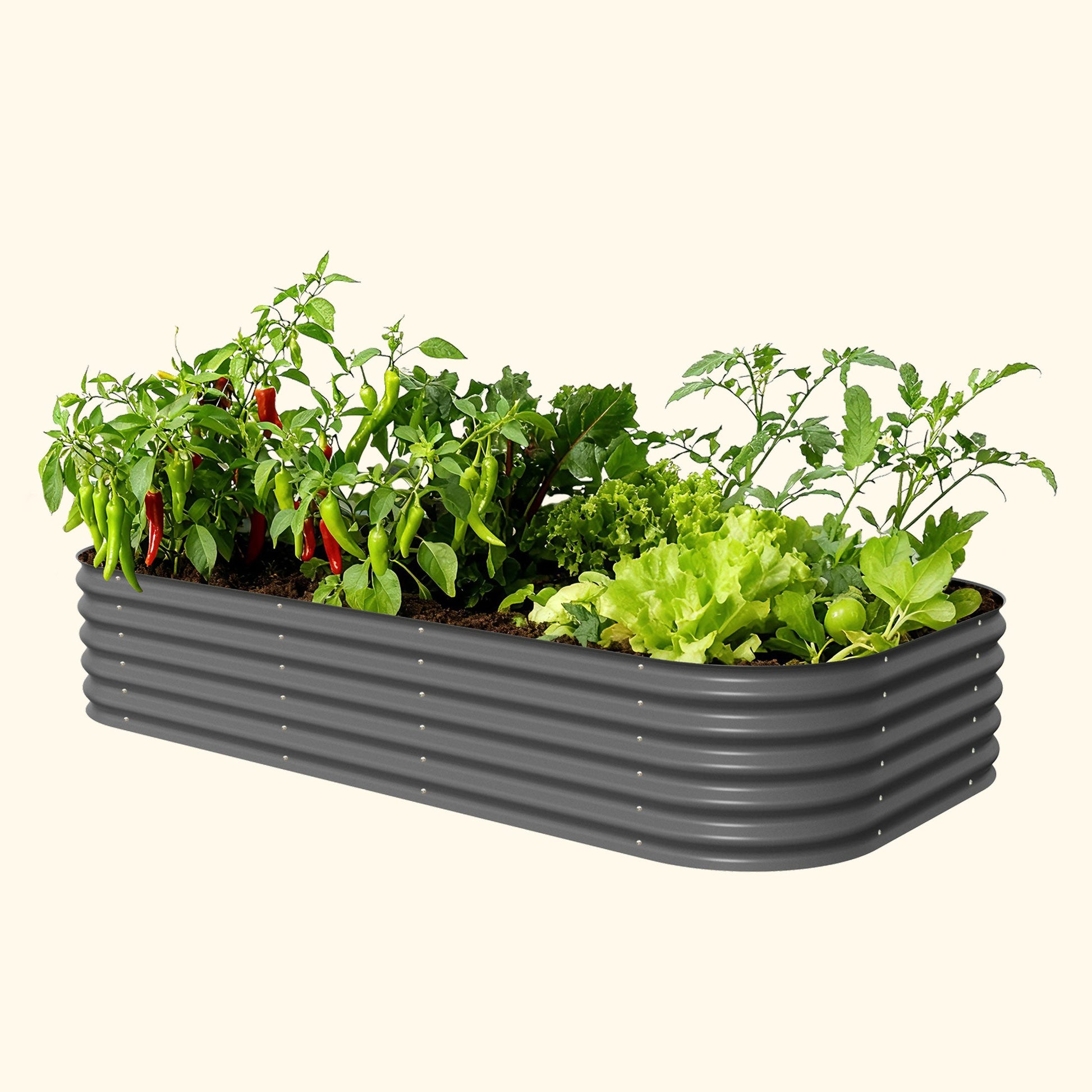17" Tall Metal Raised Garden Bed Jumbo 10 in 1 Modular - Tampa Home & Garden Store