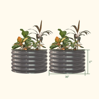 17" Tall Mini Round Garden Bed 30" Wide Two Pack - Tampa Home & Garden Store