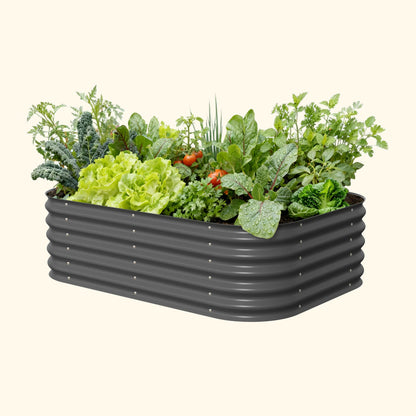 17" Tall Raised Garden Bed Midsize 6 in 1 Modular Metal - Tampa Home & Garden Store