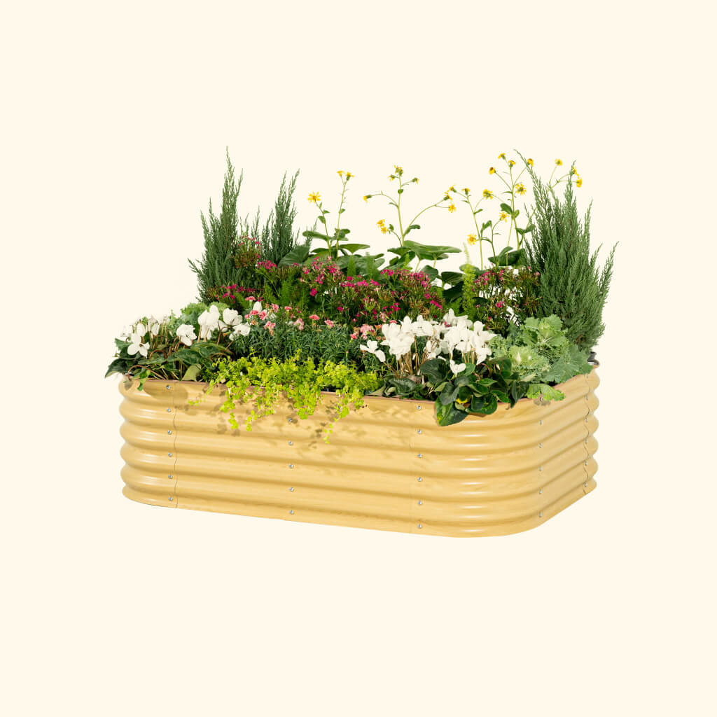 17" Tall Raised Garden Bed Midsize 6 in 1 Modular Metal - Tampa Home & Garden Store