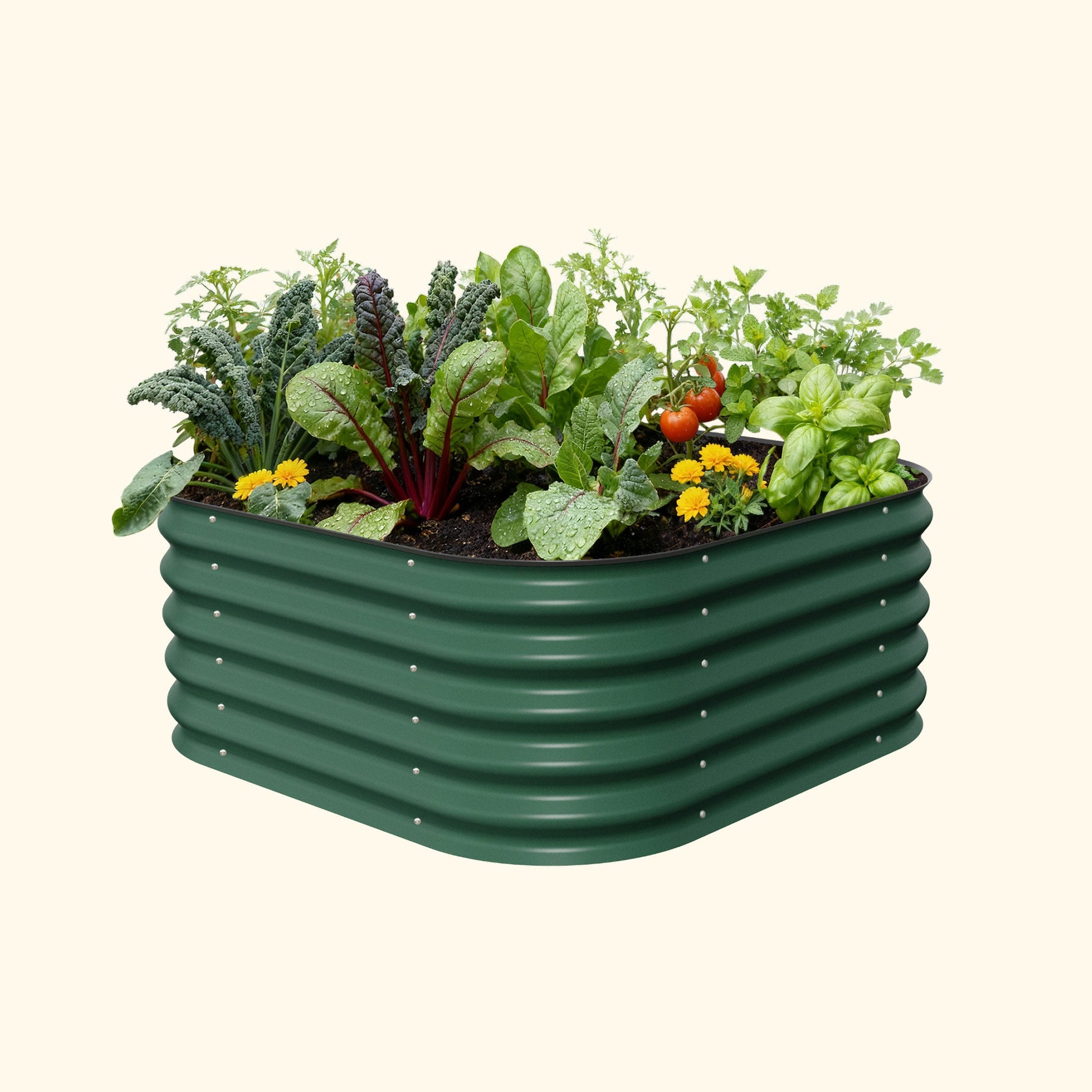 17" Tall Small Raised Garden Bed 4 in 1 Modular Metal - Tampa Home & Garden Store