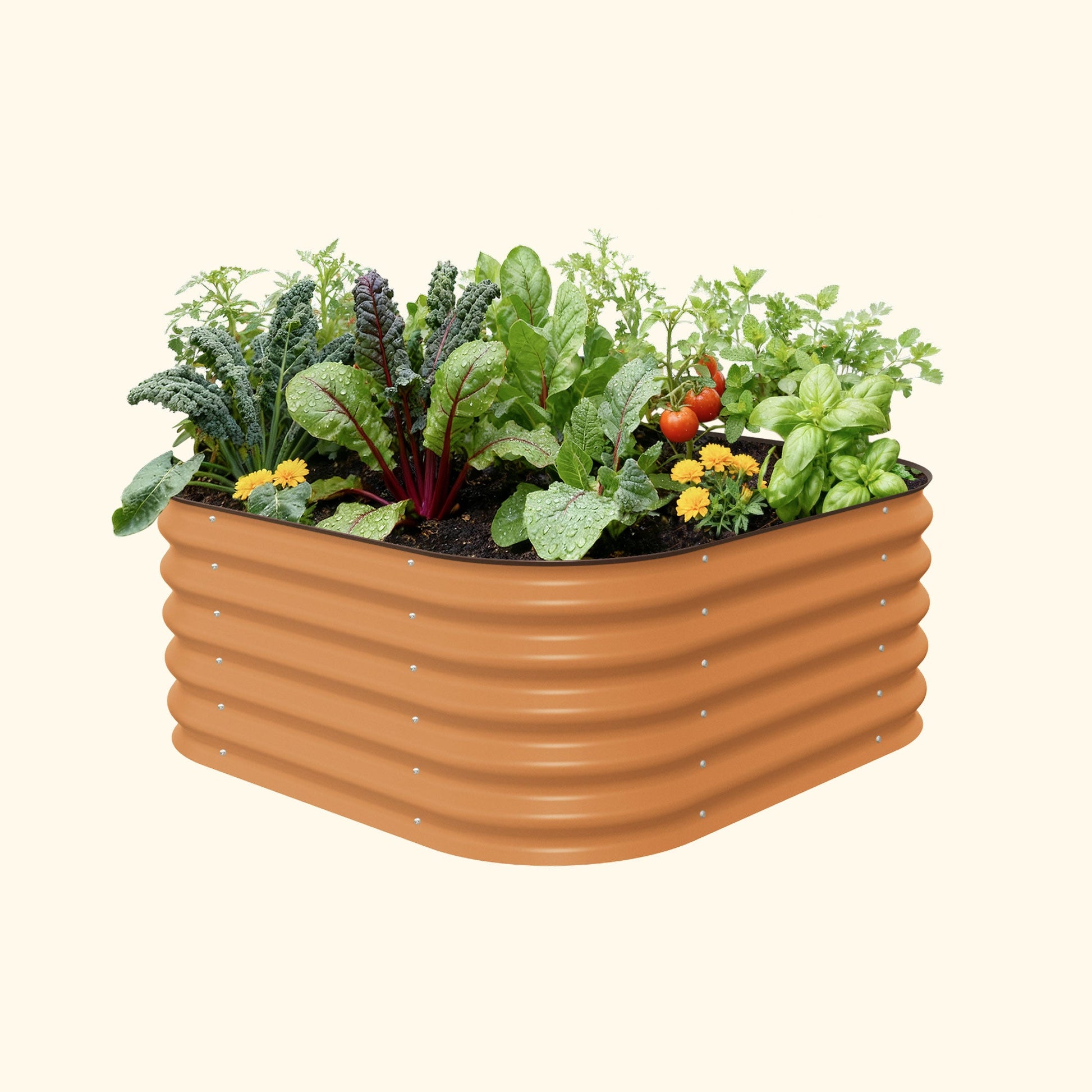 17" Tall Small Raised Garden Bed 4 in 1 Modular Metal - Tampa Home & Garden Store