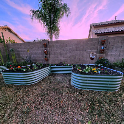 17" Tall U Shaped Raised Garden Bed Jumbo Size | Metal - Tampa soil911.com