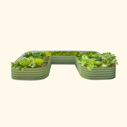 17" Tall U Shaped Raised Garden Bed Jumbo Size | Metal - Tampa soil911.com