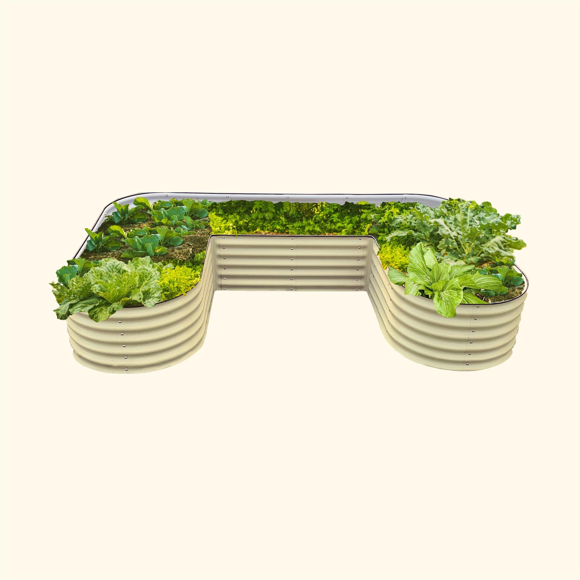17" Tall U Shaped Raised Garden Bed Midsize | Metal - Tampa soil911.com
