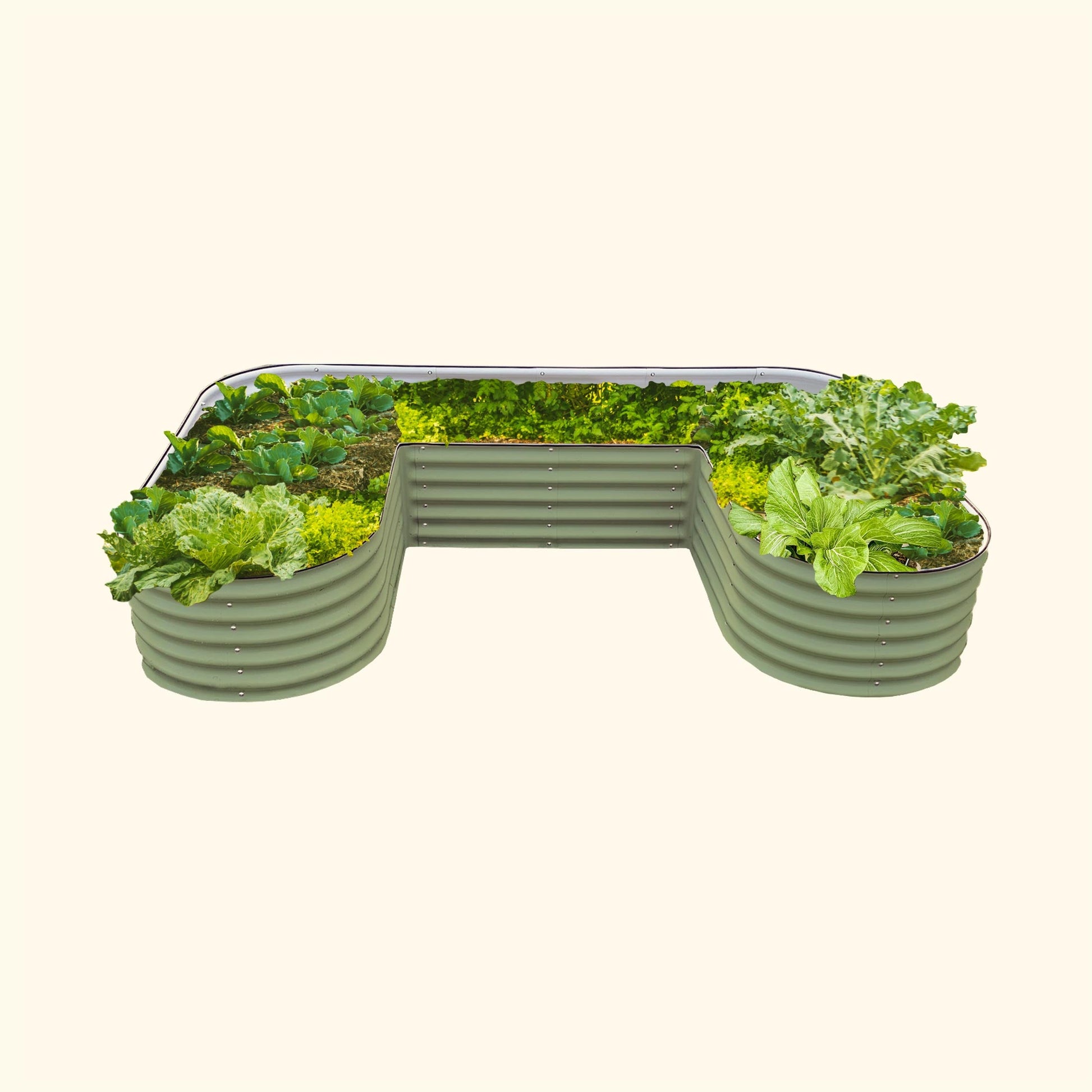 17" Tall U Shaped Raised Garden Bed Midsize | Metal - Tampa soil911.com