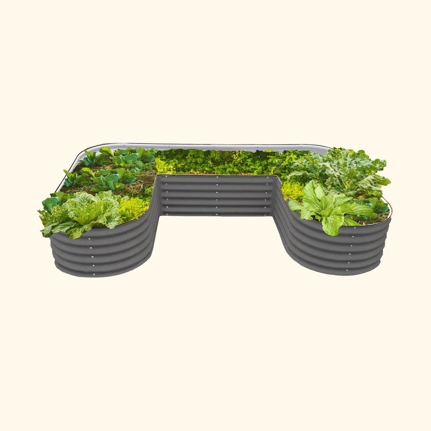 17" Tall U Shaped Raised Garden Bed Midsize Metal - Tampa Home & Garden Store
