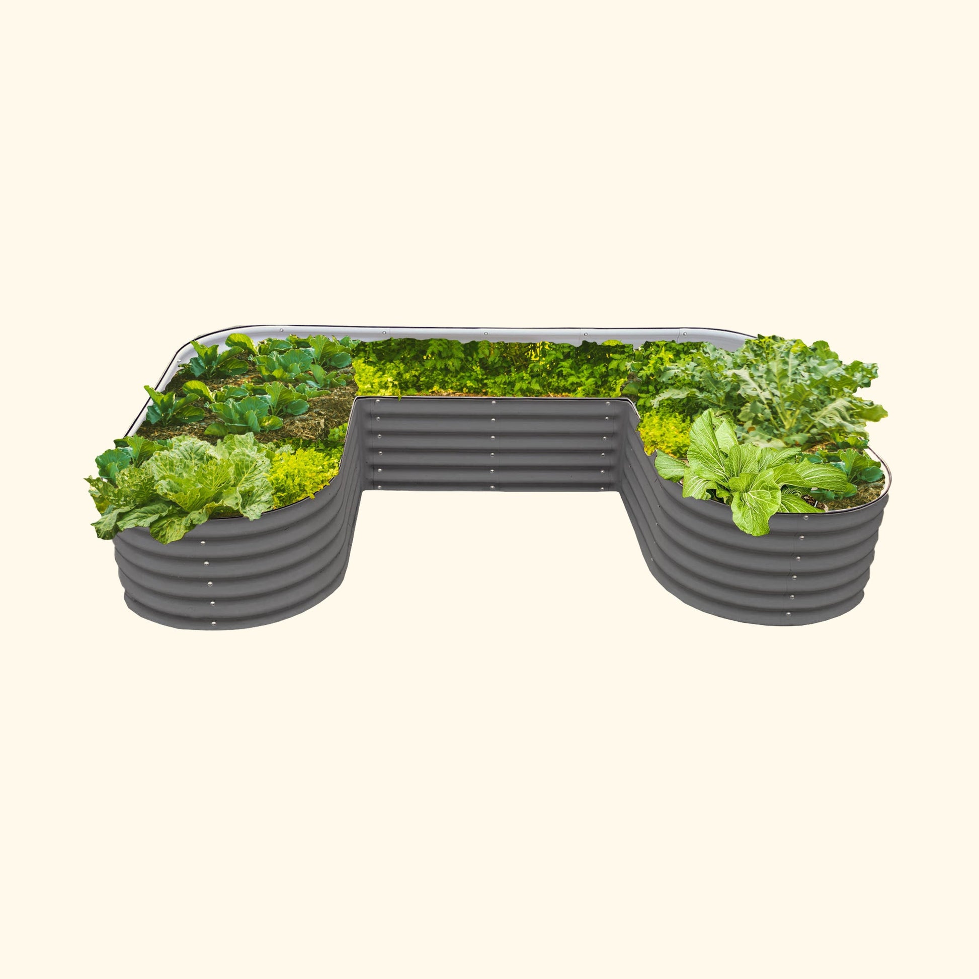 17" Tall U Shaped Raised Garden Bed Midsize Metal - Tampa Home & Garden Store