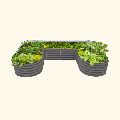 17" Tall U Shaped Raised Garden Bed Midsize Metal - Tampa Home & Garden Store