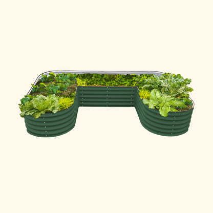17" Tall U Shaped Raised Garden Bed Midsize Metal - Tampa Home & Garden Store