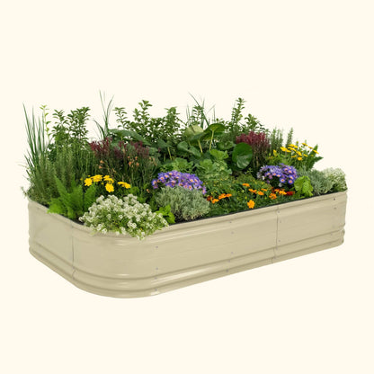 17" Tall Novel Raised Garden Bed Kit Jumbo 10 in 1 Modular Metal - Tampa soil911.com