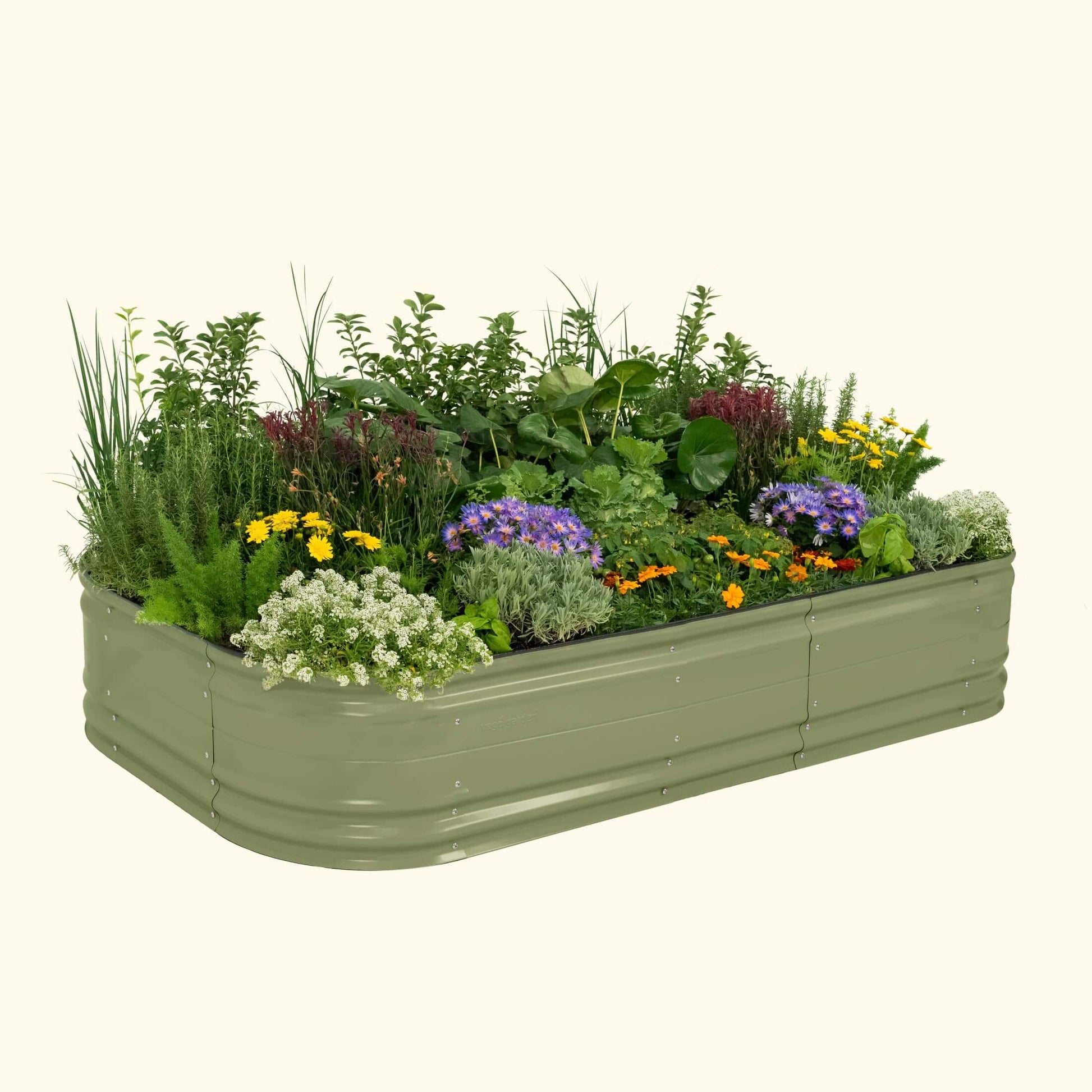 17" Tall Novel Raised Garden Bed Kit Jumbo 10 in 1 Modular Metal - Tampa soil911.com