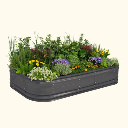 17" Tall Novel Raised Garden Bed Kit Jumbo 10 in 1 Modular Metal - Tampa soil911.com