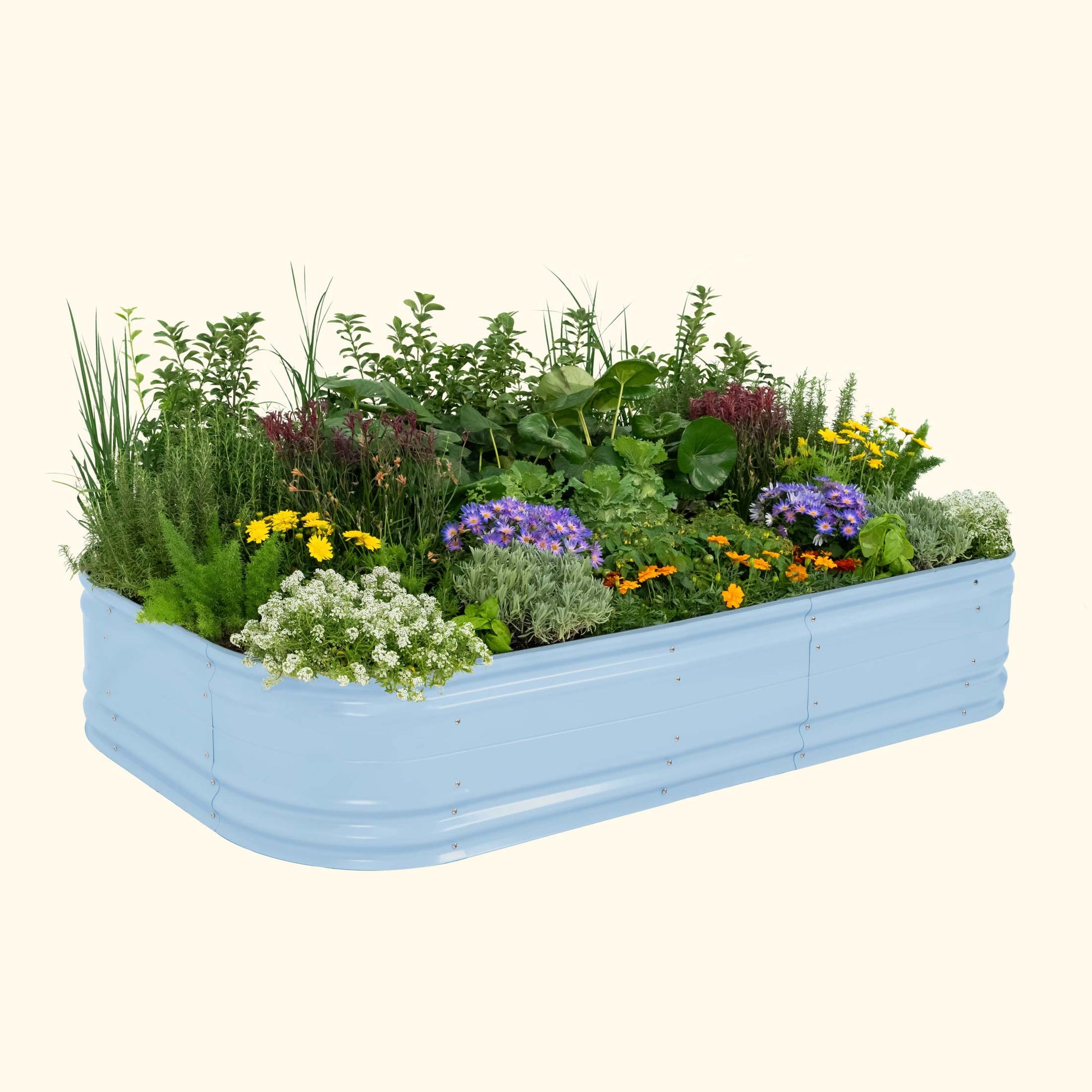 17" Tall Novel Raised Garden Bed Kit Jumbo 10 in 1 Modular Metal - Tampa soil911.com