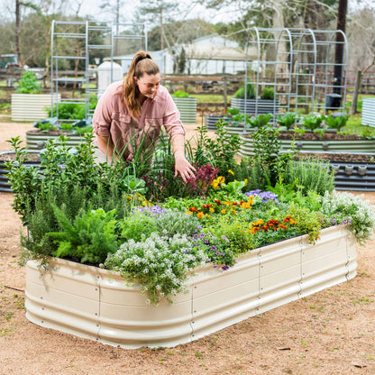 17" Tall Novel Raised Garden Bed Kit Jumbo 10 in 1 Modular Metal - Tampa soil911.com