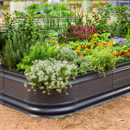 17" Tall Novel Raised Garden Bed Kit Jumbo 10 in 1 Modular Metal - Tampa soil911.com