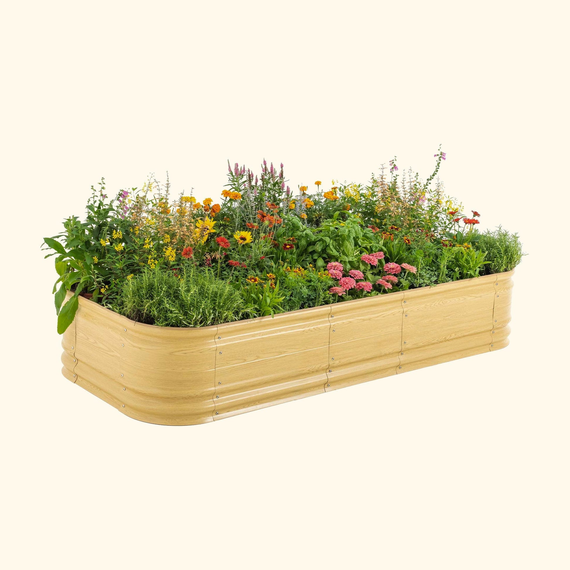 17" Tall Novel Raised Garden Bed Kit Jumbo 10 in 1 Modular Metal - Tampa soil911.com